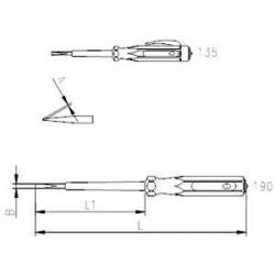 Mey İthalat® İzeltaş 4550 Elektrik Kontrol Kalemi 135 mm