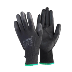 Mey İthalat® Junior JN1017 Siyah Pu Eldiven 8 No