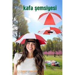 Mey İthalat® Kafa Şemsiyesi Güneş Koruma Şemsiyesi Relax Eller Serbest 4 Mevsim Kafa Şemsiyesi 721727