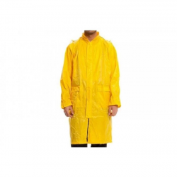 Mey İthalat® Kapüşonlu Sarı PVC Yağmurluk XXL