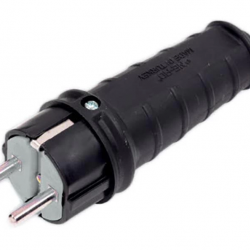 Mey İthalat® Kauçuk 1 X 16 A Topraklı Erkek Fiş 220V