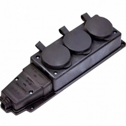 Mey İthalat® Kauçuk 220V Uzatma 3'lü Priz