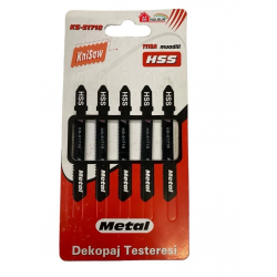 Mey İthalat® Knisaw 51718 Metal Dekupaj Testeresi 5 Parça