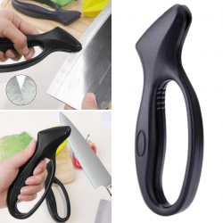 Mey İthalat® Kolay Tutuş Saplı Paslanmaz Çelik Manuel Bıçak Bileme Aleti