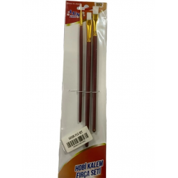 Mey İthalat® Luna Göcek Hobi Kalem Fırça Seti 3 Parça