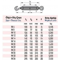Mey İthalat® M16 Çektirme ( 2 Adet )