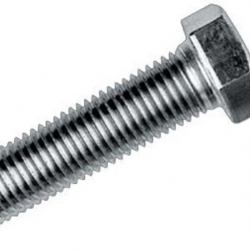 Mey İthalat® M5X50 Civata DIN 933 8,8 Beyaz Tam Paso (10 Adet)