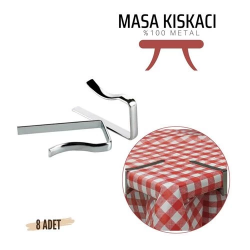 Mey İthalat® Masa Örtüsü Klipsi - Metal Masa Kelepçesi Masa Örtüsü Sabitleyici  8 ADET