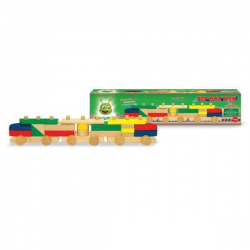 Mey İthalat® 002KR Woodoy Yapboz Tren