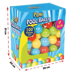 Mey İthalat® 06 400 OYUN HAVUZ TOPLARI KUTULU 6 CM 100 LÜ