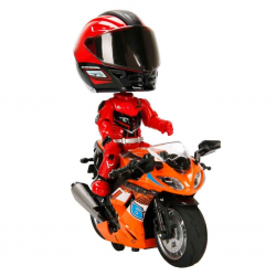 Mey İthalat® 1:14 Sesli ve Işıklı Çek Bırak Yarış Motosikleti