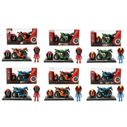 Mey İthalat® 1:14 Sesli ve Işıklı Çek Bırak Yarış Motosikleti