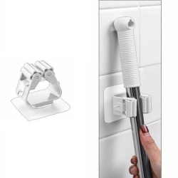 Mey İthalat® 1 Adet Yapışkanlı Pratik Mop Tutucu Beyaz