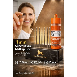 Mey İthalat® 1 mm Süper Mikro İnce HSS Kobalt Mikro Matkap Ucu Seti (10'lu) 723194