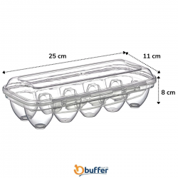 Mey İthalat®  10 Bölmeli Kilitli Kapaklı Yumurtalık Saklama Kutusu YU110