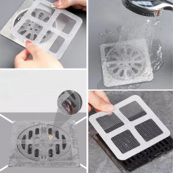 Mey İthalat®  10'lu Banyo ve Mutfak Lavabo Koku Önleyici ve Haşere Böcek Önleyici Gider Filtresi