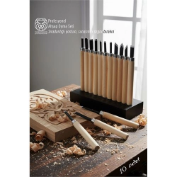 Mey İthalat® 10'lu Profesyonel Ahşap Oyma Seti - Çelik Uçlu Ergonomik Zanaatkar Takımı