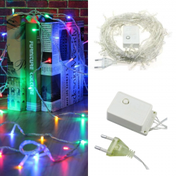Mey İthalat®  10 Metre 100 Ledli 8 Fonksiyonlu Karışık Renkli RGB Led a