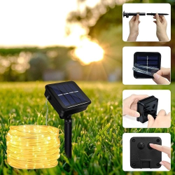 Mey İthalat® 10 Metre Güneş Enerjili Hortum LED Işık