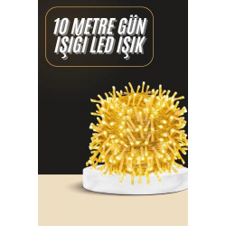 Mey İthalat® 10 Metre Günışığı Led Işık Fişli Dekoratif Ortam Aydınlatması 3 Modlu Led Şerit Işık