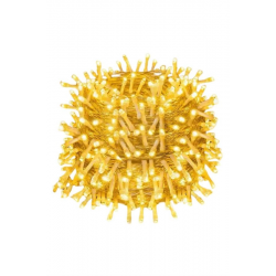 Mey İthalat® 10 Metre Günışığı Led Işık Fişli Dekoratif Sarı Ton Aydınlatma 3 Modlu Led Şerit