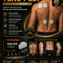 Mey İthalat® 10 Paket 40 Adet Nordmende TENS Pedi 5×5 cm Kablolu Elektrot Ped – Yumuşak ve Esnek Medikal Ped