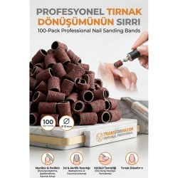 Mey İthalat® 100 adet 13 mm Tırnak Zımparası Manikür Pedikür Yüzük Zımpara Seti 723052