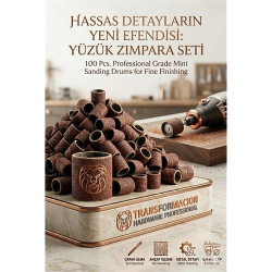 Mey İthalat® 100 Adet 6.4mm Yüzük Zımpara Seti | Detay İşleme & Çapak Alma 723048