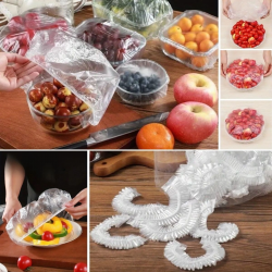 Mey İthalat®  100 Adet Tazeliği Koruyan Tencere ve Tabak Bonesi  Çok Amaçlı Kullan At Tabak Bonesi