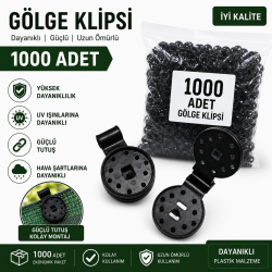 Mey İthalat® 1000 Adet Gölge Filesi Klipsi | Sera Filesi Sabitleme Klipsi | Güneşlik Örtü Klipsi | Yerli Üretim | UV Dayanımlı