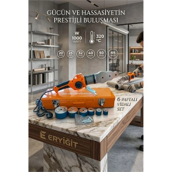 Mey İthalat® 1000W Profesyonel PVC Boru Kaynak Makinesi - 6 Paftalı 320°C Metal Çantalı Set 722973