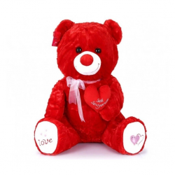 Mey İthalat® 1054 KRM TIKIL AYI 70 CM KIRMIZI