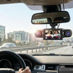 Mey İthalat® 1080P Araç Kamerası Mobil Uygulama Bağlantılı G Sensörlü Güvenlik Sistemi
