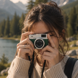 Mey İthalat® 1080P HD Mini Kamera IPS Ekranlı 4K Lens Destekli Taşınabilir Dijital Kamera