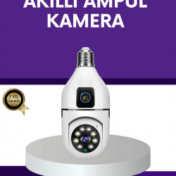 Mey İthalat® 1080P WiFi Ampul Güvenlik Kamerası – Gece Görüş & Uzaktan Erişim