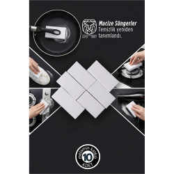 Mey İthalat® 10’lu Mucize Melamin Sünger - Nano Leke Çıkarıcı Sihirli Temizlik Serisi 722896