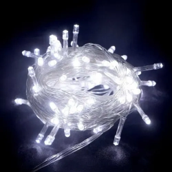 Mey İthalat® 10m 100 LED Boncuk Lamba Beyaz Işık