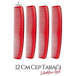 Mey İthalat® 12 Cm Erkek Cep Tarağı 4 ADET 718894