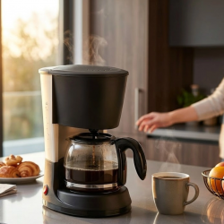 Mey İthalat® 12 Fincan Filtre Kahve Makinesi 1.2 Litre Damlatmaz Sistem Kahve Makinesi
