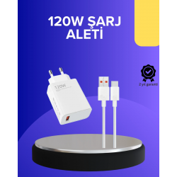 Mey İthalat® 120 Watt Hızlı Şarj Adaptörü Samsung S20 S21 S22 S23 Uyumlu