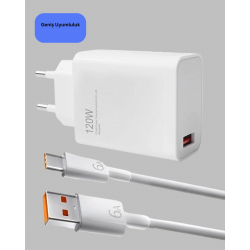 Mey İthalat® 120 Watt Turbo Şarj Cihazı Xiaomi Redmi Note 10 11 12 Uyumlu