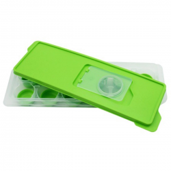 Mey İthalat®  12li Kapaklı Yapışmaz Silikon Tabanlı Plastik Küp Buz Kalıbı