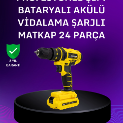 Mey İthalat® 12V Akülü Matkap | 20-30 Nm Tork, Çift Hız Ayarı ve LED Işık