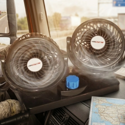 Mey İthalat® 12V Oto Fan Çakmaklık Girişli Ayarlanabilir Başlıklı Araç Vantilatörü