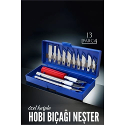 Mey İthalat® 13 Parça Özel Kutulu Hobi Bıçağı Seti 719177