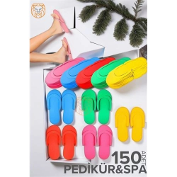 Mey İthalat® 150 Çift Tek Kullanımlık Spa & Otel Terliği – Pedikür Terliği , Pedikür ve Masaj İçin İdeal 719699