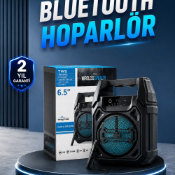 Mey İthalat® 15W Güçlü Ses Çıkışlı Bluetooth Hoparlör FM Radyo ve Mikrofon Destekli