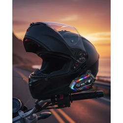 Mey İthalat® 16 Mod RGB Işıklı Motosiklet Intercom Çift Telefon Destekli