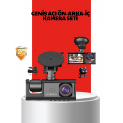 Mey İthalat® 170° Geniş Açı Ön-Arka-İç Kamera Seti – Tam Kapsamlı Araç Güvenliği