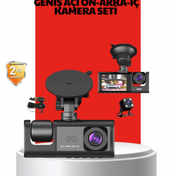 Mey İthalat® 170° Geniş Açı Ön-Arka-İç Kamera Seti – Tam Kapsamlı Araç Güvenliği